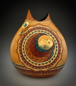 Artist Denise Pfau Art Decorative Gourds